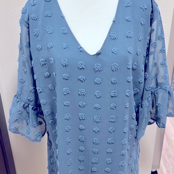 Chic Blue Textured Dress XXL - Picture 3 of 13